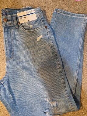 Arizona Jean Company Light Blue High-Rise Curvy Mom Jeans